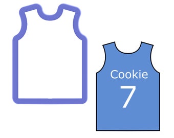 US SELLER!! Basketball Sports Jersey cookie and fondant cutter US SELLER!! Basketball Sports Jersey cookie and fondant cutter
