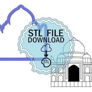 STL Digital Download Cookie Cutter - Taj Mahal