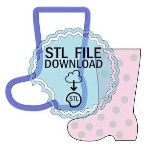STL Digitaler Download Ausstecher - Regenstiefel