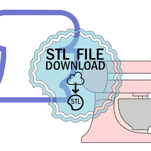 STL Digital Download Cookie Cutter - Stand Mixer