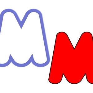 Chubby Uppercase M Cookie Cutter