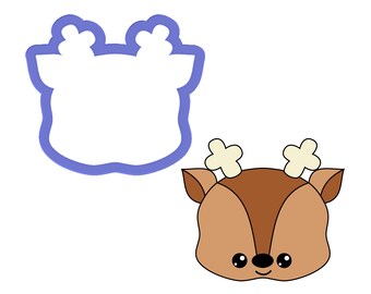 Reindeer Face #2 Cookie Cutter