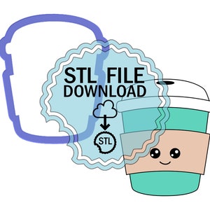 STL Digital Download Cookie Cutter - Taza de café