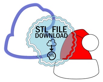 STL Digital Download Cookie Cutter - Santa Hat - Elf Hat - Beanie