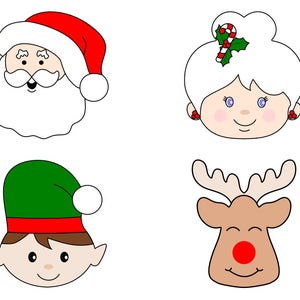 Santa and Friends Faces Cookie Cutter Set