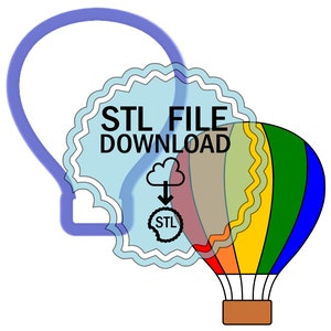 STL Digital Download Cookie Cutter - Hot Air Balloon