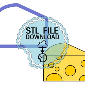 STL Digital Download Cookie Cutter - Cheese Wedge
