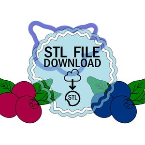 STL Digital Télécharger Cookie Cutter - Canneberges - Myrtilles - Holly Berry -