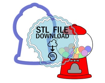STL Digital Download Cookie Cutter - Gumball Machine