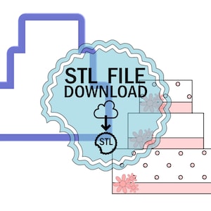 STL Digital Download Cookie Cutter - Wedding Cake - Luggage - Sand Castle