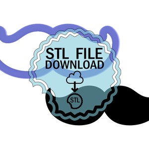 STL Digital Download Cookie Cutter - Moustache #2
