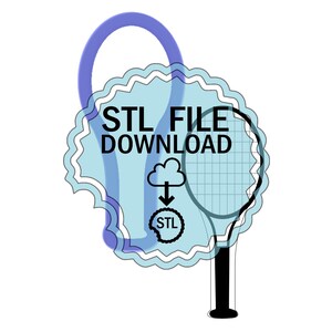 STL Digital Download Cookie Cutter - Tennis Racket