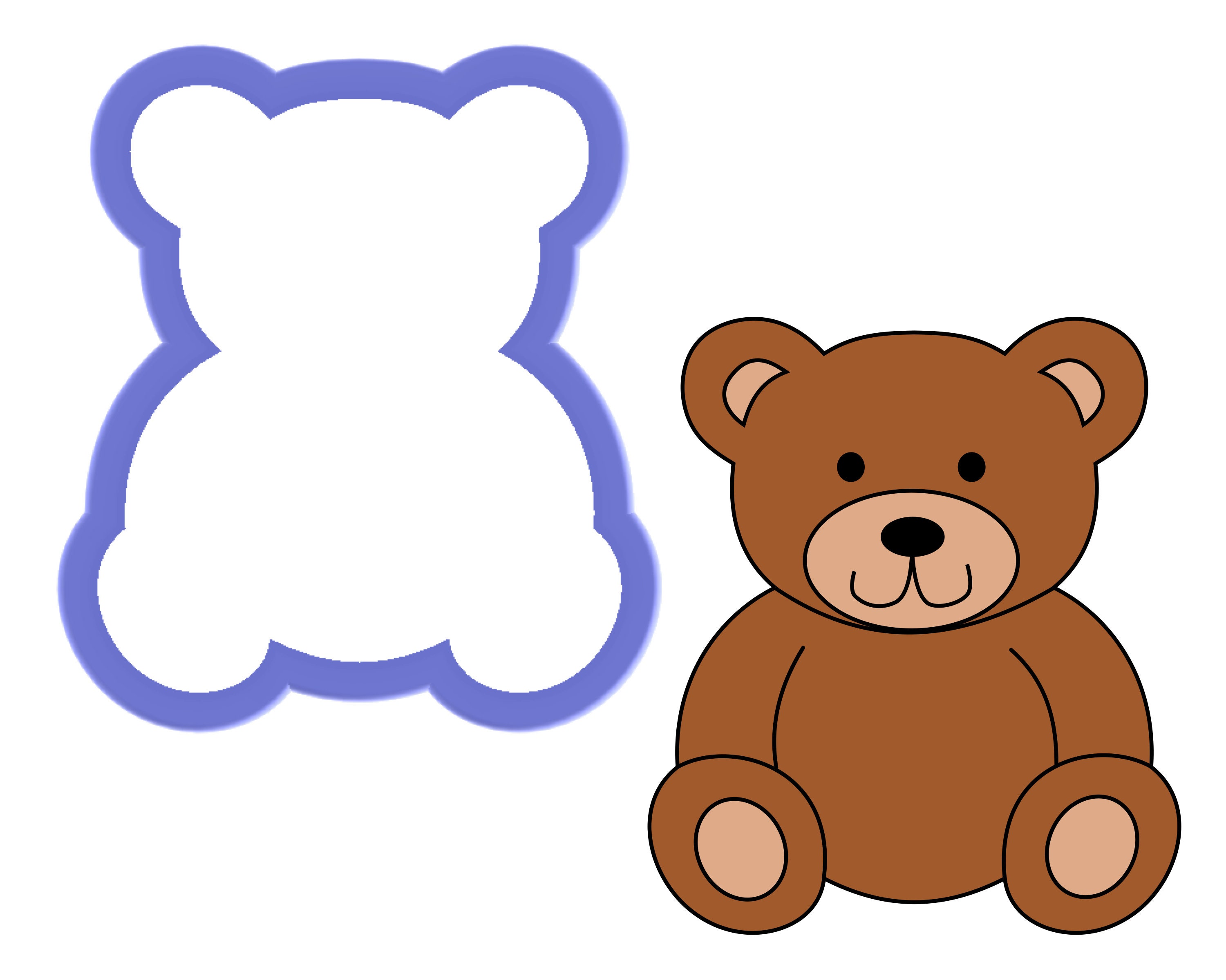 Teddy Bear Cookie Cutter 3 Sizes