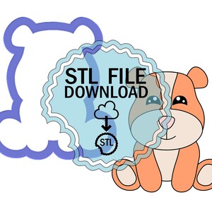 STL Digital Download Cookie Cutter - Hamster Sitting