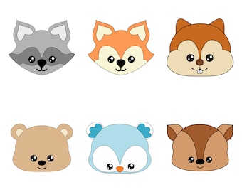 Woodland Creature Faces 4-Piece Cookie Cutter Set