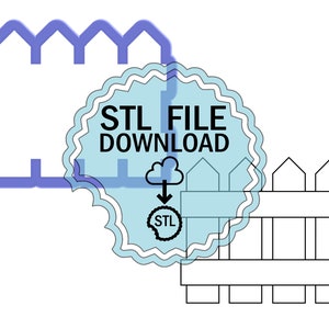 STL Digital Download Cookie Cutter - Fence