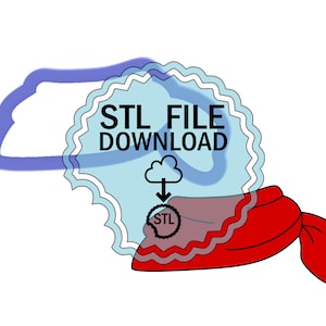 STL Digital Download Keksausstecher - Bandana #2 - Halstuch Keksausstecher