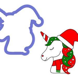 Christmas Unicorn Cookie Cutter