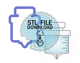 STL Digital Download Cookie Cutter - Syringe