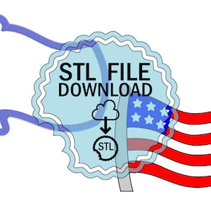 STL Digital Download Cookie Cutter - Flag