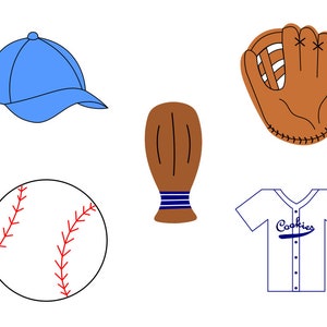 Baseball Cookie Cutter Set - 4-Piece or 5-Piece Set