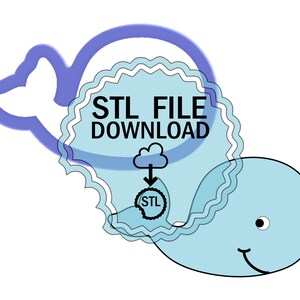 STL Digital Download Cookie Cutter - Whale #2