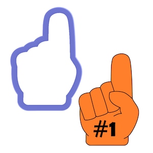 Number One Finger Cookie Cutter