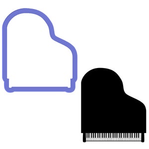 Grand Piano Top View Cookie Cutter