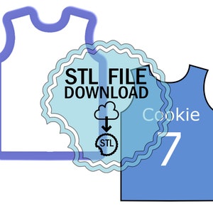 STL Digital Download Cookie Cutter - Basketball Jersey Cookie Cutter