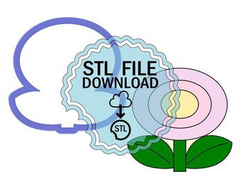 STL Digital Download Cookie Cutter - Flor Redonda
