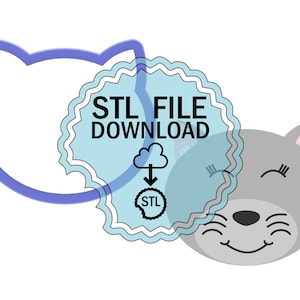 STL Digital Download Cookie Cutter - Cat Face