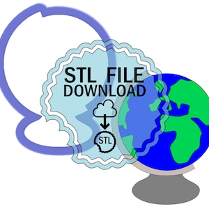 STL Digital Download Cookie Cutter - Globe