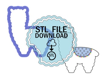 STL Digital Download Cookie Cutter - Llama #1