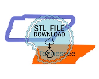 STL Digital Download Cookie Cutter - Tennessee State