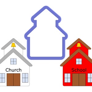 School House - Church - Building Cookie Cutter