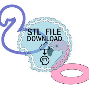 STL Digital Télécharger Cookie Cutter - Flamingo Pool Floatie