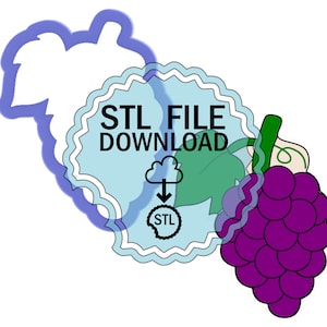 STL Digital Download Cookie Cutter - Grapes