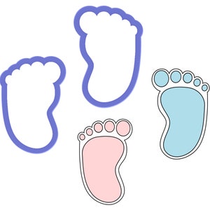 Baby Right Foot, Left Foot, or Both Feet Cookie Cutters