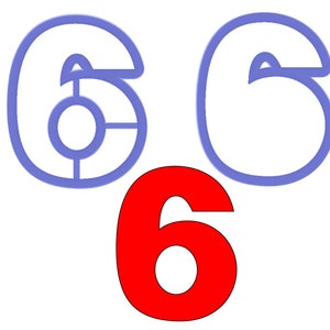 Number 6 Cookie Cutter