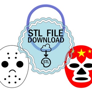 STL Digital Download Cookie Cutter - Lucha Libre Wrestling Mask  - Hockey Mask