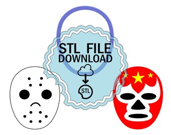 STL Digital Download Cookie Cutter - Lucha Libre Wrestling Mask  - Hockey Mask