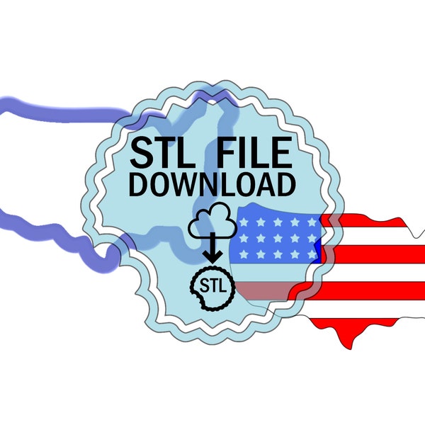 STL Digital Download Cookie Cutter - United States