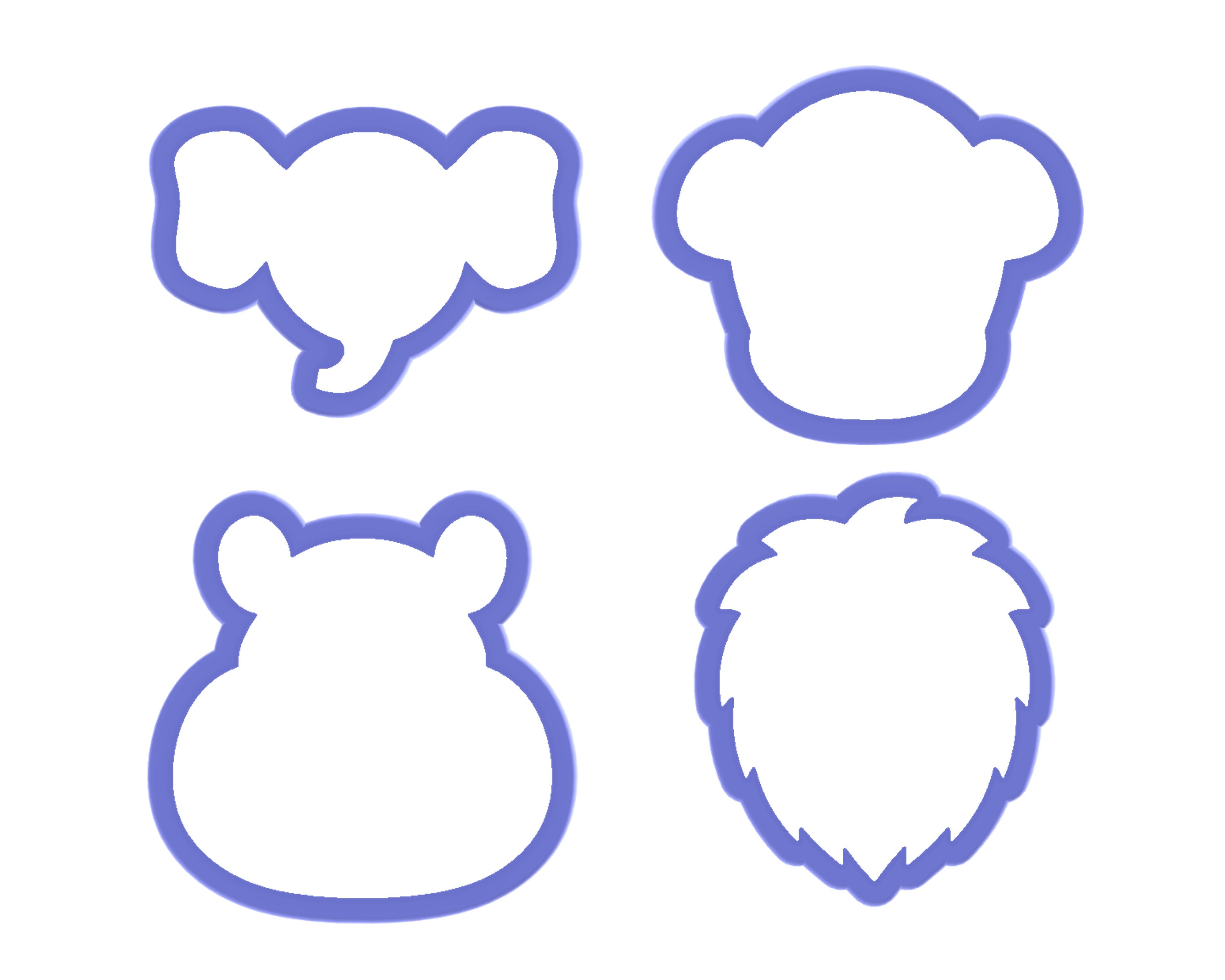 Jungle Safari Animal Faces Cookie Cutter Ensemble Etsy