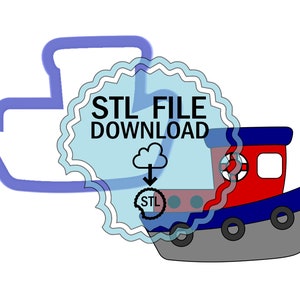STL Digital Download Cookie Cutter - Tug Boat #1