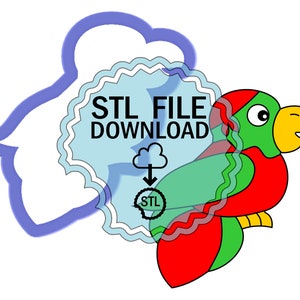 STL Digital Download Cookie Cutter - Parrot #2
