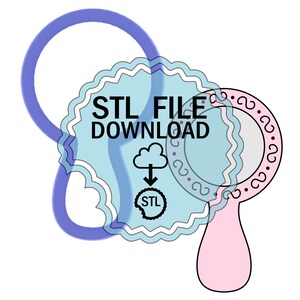STL Digital Download Cookie Cutter - Hand Mirror