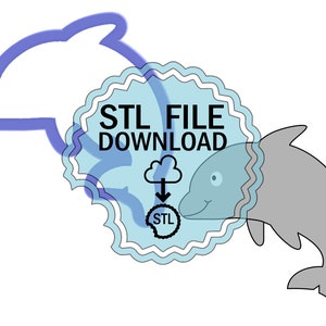 STL Digital Download Cookie Cutter - Dolphin