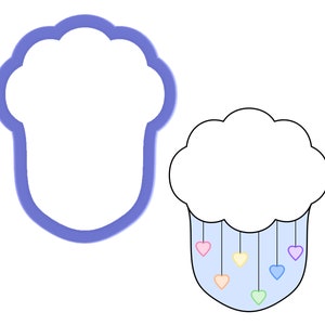 Cloud with Rain Cookie Cutter