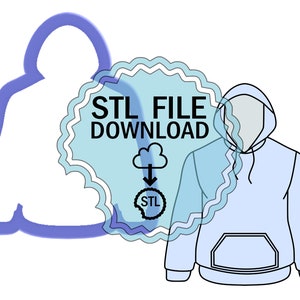STL Digital Download Cookie Cutter - Hoodie Sweatshirt