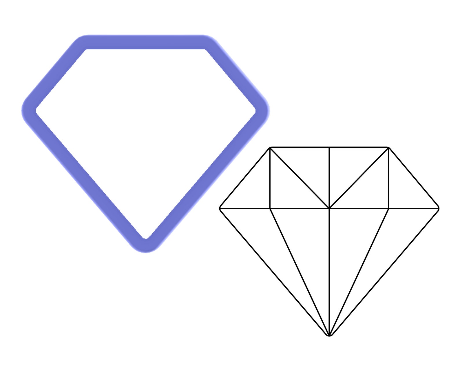 Diamond Cookie Cutter Etsy